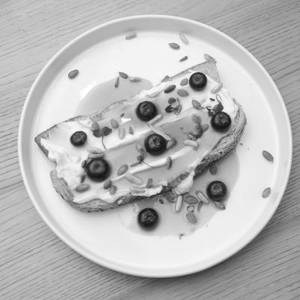 Mascarpone-fresh Blueberries Honey