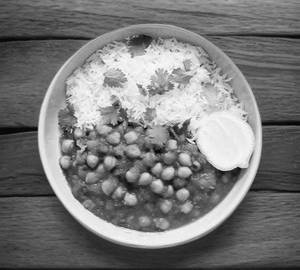 Half Chana Masala With Choice Of  Rice