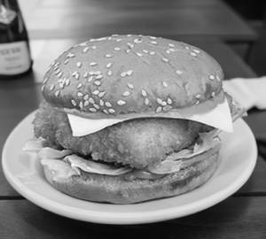 Cheesy veg burger
