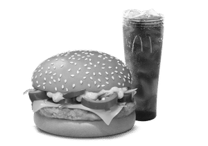 Grilled Chicken & Cheese Burger + Coke