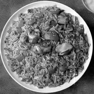 Chicken Mushroom Tomato Fried Rice