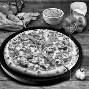 Chicken Over Loaded Pizza