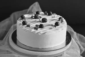 Vanilla Blueberry Eggless Cake (sugar Free, Gluten Free)