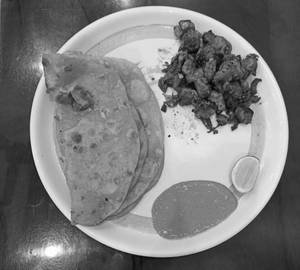 Chicken kebab Fry + Paratha 4pc 