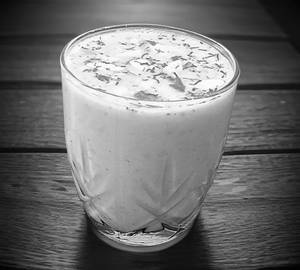 Chilled badam milk