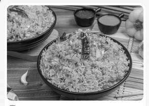 Veg Garlic Rice + Chinese Gravy