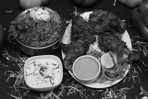 Chicken Biryani With Tandoori Chicken