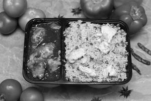 Egg Fried Rice With Chilly Chicken