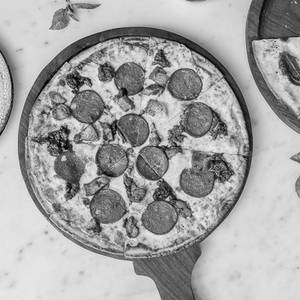 Double Pork Pizza With Herb Oil
