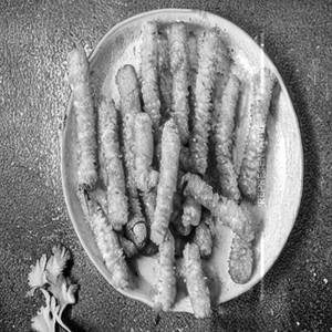 Golden fried baby corn