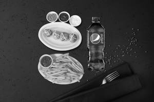 Simply Veg Momos (fried) (6pc) + Salted Fries + Pepsi