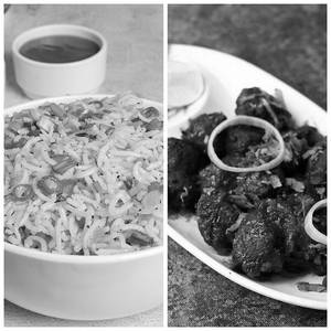 Veg Fried Rice + Veg Manchurian