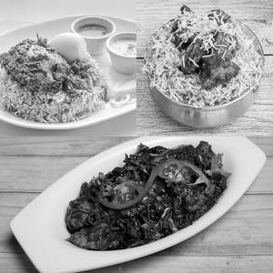Chicken Fry Biryani+mughlai Biryani+chicken Roast Bone