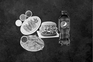 Simply Chi. Momos (fried) + Spicy Chi. Burger + Salted Fries + Pepsi