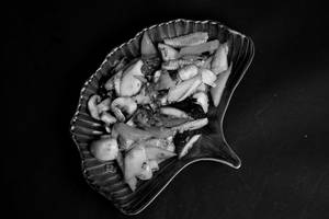 Asian Green Vegetables In Burnt Garlic