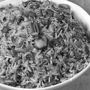 Mushroom Onion Fried Rice