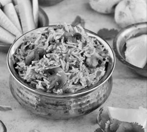 Mushroom Hyderabadi Biryani