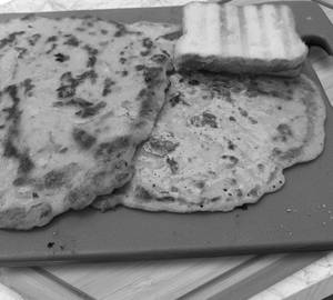 Vegetable besan cheela [3] with bread [2 slices]