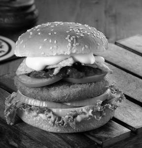 Crispy Veg Double Patty  Burger