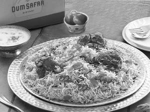 Half Mutton Dum Biryani