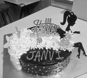 Girl Theme Chocolate Truffle Cake
