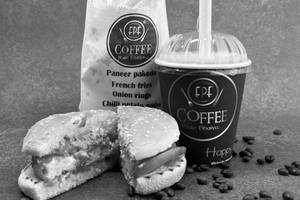 Spicy Paneer Burger + French Fries + Cold Coffee (s)