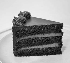 Eggless Belgian Chocolate Cake Slice