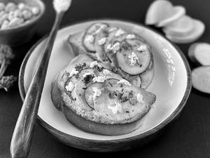 Grilled Zucchini & Hummus Open Sandwich