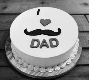 Eggless Father Day Chocolate Cake