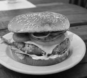 Aaloo tikki cheese burger