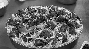 Pepper Mushroom Hyderabadi Biryani