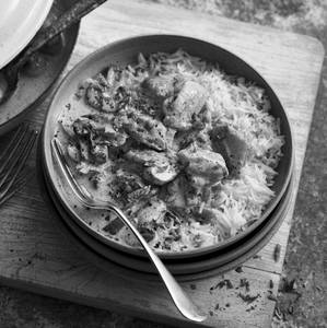 Smoky Chicken Stroganoff, Herb Rice