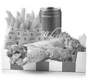 Chicken wrap with fries and soft drink [250 ml]