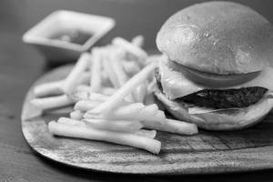 Paneer Burger And French Fries Combo