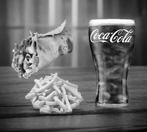Veg wrap with fries and soft drink [250 ml]