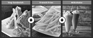 Veg Sandwich French Fries And Milkshake Combo