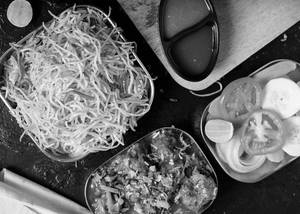 Veg Noodles + Veg Manchurian