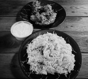 Chicken Kosha + Basonti Pulao + Sweet/chutney