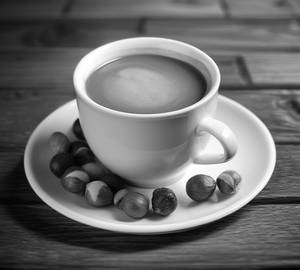 Hazelnuts hot coffee