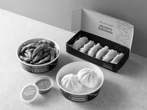 Edamame + Baos + Momos - Steamed (Veg)