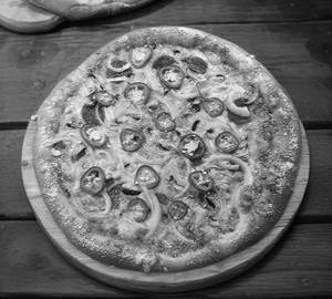 Jalapeno and onion pizza