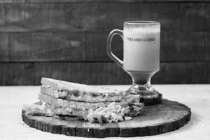 Corn N Cheese Sandwich With 8pm Coffee