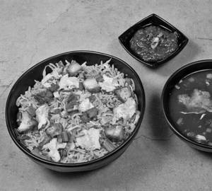 Chicken Manchurian Rice (With Gravy)