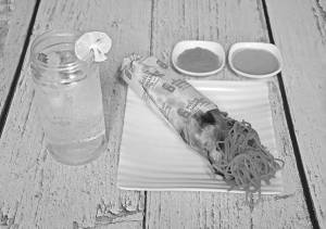 Noodles Roll with Virgin Mojito