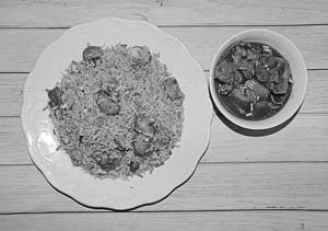 Mixed Fried Rice + Chilli Chicken  (4 Pcs)