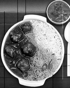 Veg Manchurian Triple Rice