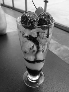 Chocolate rocher sundae