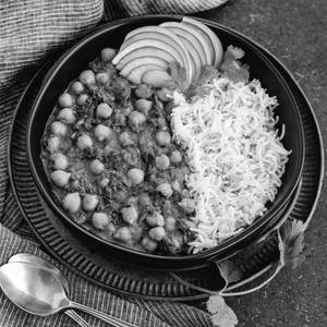 Chole Palak Rice