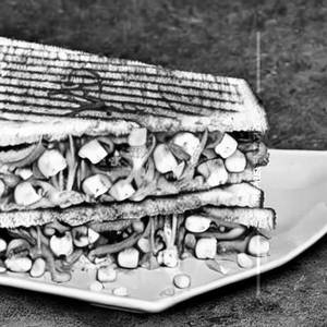 Mushroom Corn Paneer Chipotle Sandwich