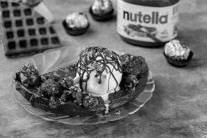 Nutella Ferrero Rocher Ice-cream Waffle